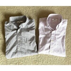 Lot of 2 Uniqlo Button-Down Cotton Dress Shirt | Mens Small